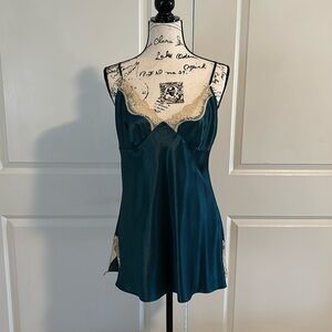 Teal and lace nightgown